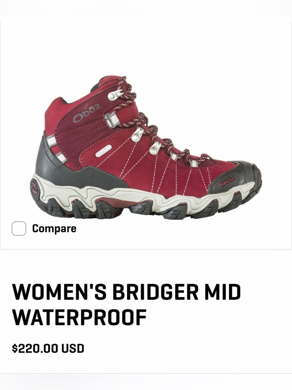 Oboz Women's BRIDGER MID WATERPROOF